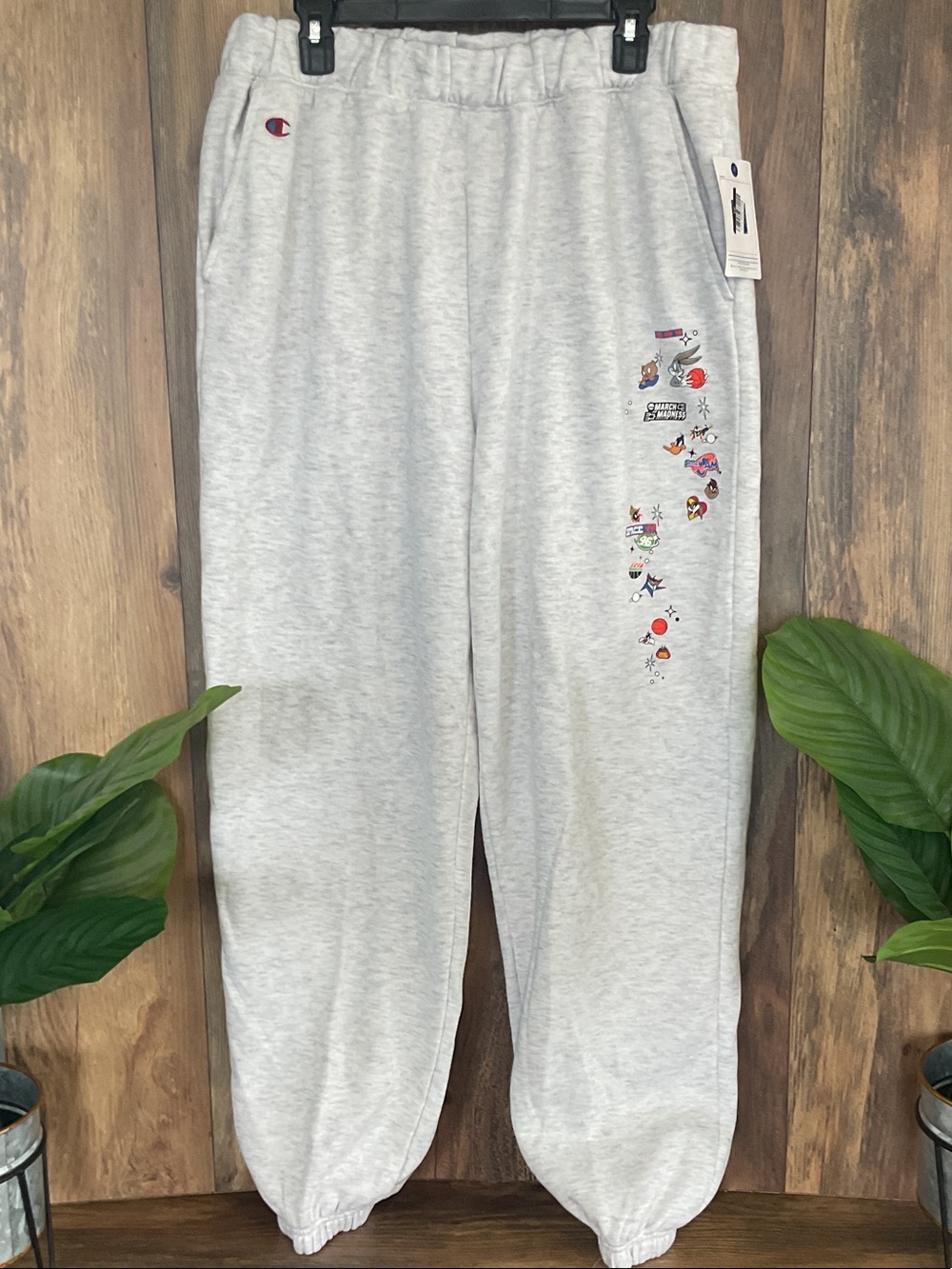 Champion Space Jam Anniversary Sweat Pants Graphic Joggers Unisex L